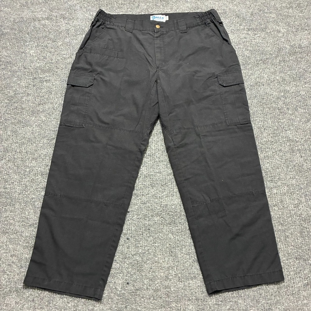 Galls Mens Cargo Pants Size 40x30 Black Cotton Blend Utility Outdoor Mid‎ Rise